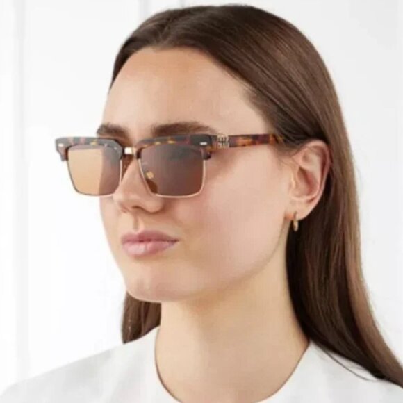 NWT MIU MIU SUNGLASSES WOMEN HAVANA GOLD